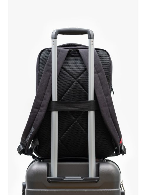 Budmil David fekete laptoptartós hátizsák 15,6"