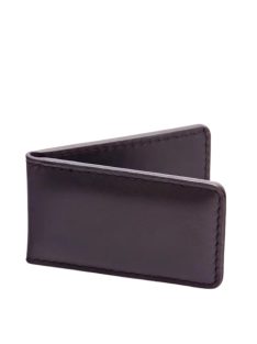 Bőr pénzcsipesz fekete