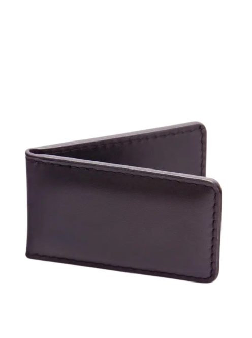 Bőr pénzcsipesz fekete