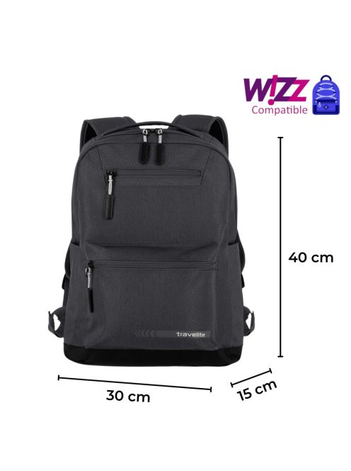 TRAVELITE Kick Off antracit közepes hátizsák