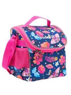   Budmil Snack kék-rózsaszín virágos lány uzsonnás táska