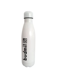 Budmil fehér rozsdamentes acél kulacs 500 ml