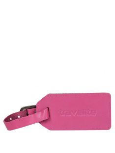 TRAVELITE rózsaszín bőr bőröndcímke