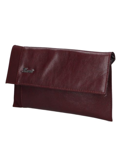 Karen D 180 bordó rostbőr női alkalmi táska
