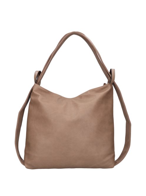 Divatos HB0161 drapp női nagy hátizsák és válltáska