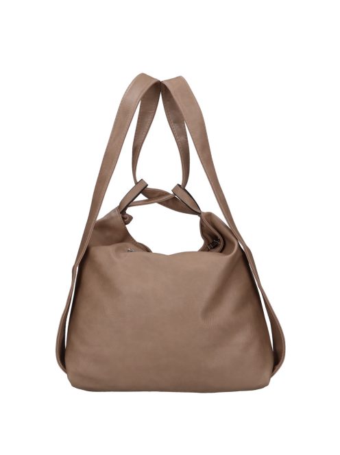 Divatos HB0161 drapp női nagy hátizsák és válltáska