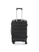 Bontour Horizontal közepes bőrönd fekete 4 kerekű