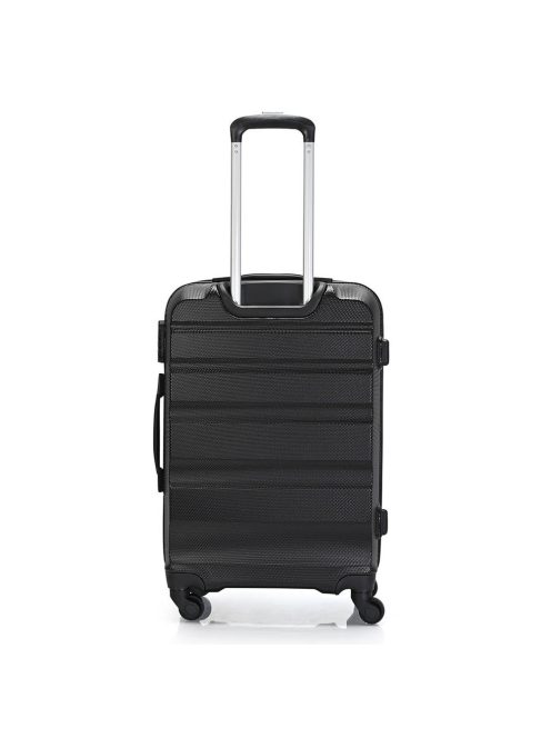 Bontour Horizontal közepes bőrönd fekete 4 kerekű