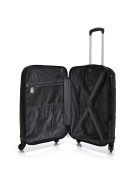 Bontour Horizontal közepes bőrönd fekete 4 kerekű