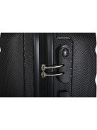 Bontour Horizontal közepes bőrönd fekete 4 kerekű