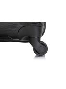 Bontour Horizontal közepes bőrönd fekete 4 kerekű