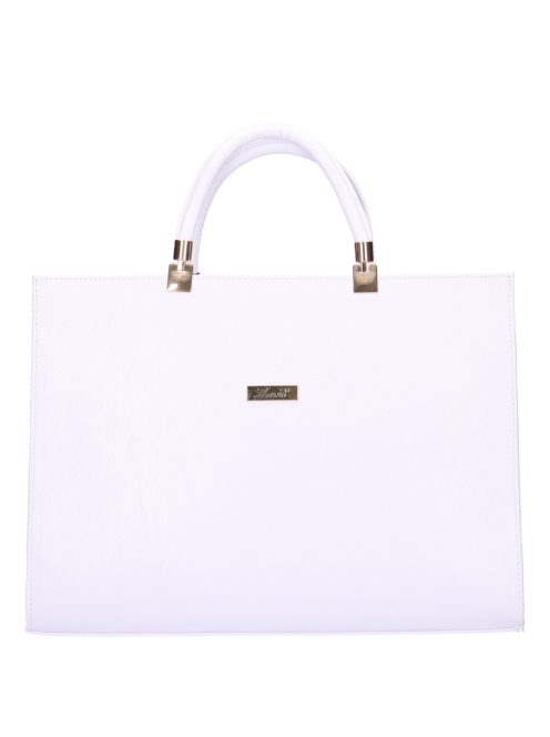 Karen Tymona fehér rostbőr női aktatáska