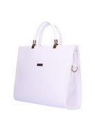 Karen Tymona fehér rostbőr női aktatáska