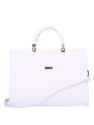 Karen Tymona fehér rostbőr női aktatáska