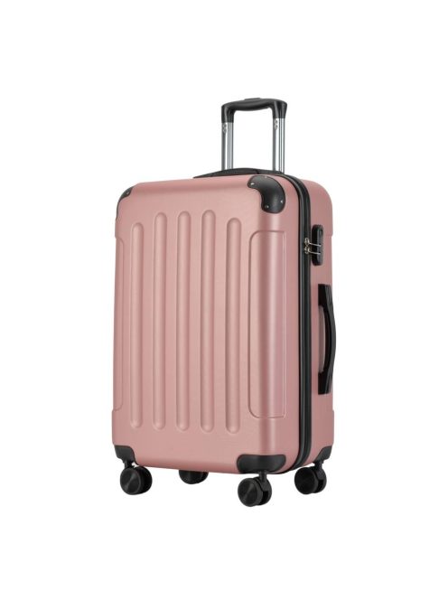 Bontour Vertical közepes bőrönd rose gold 4 kerekű