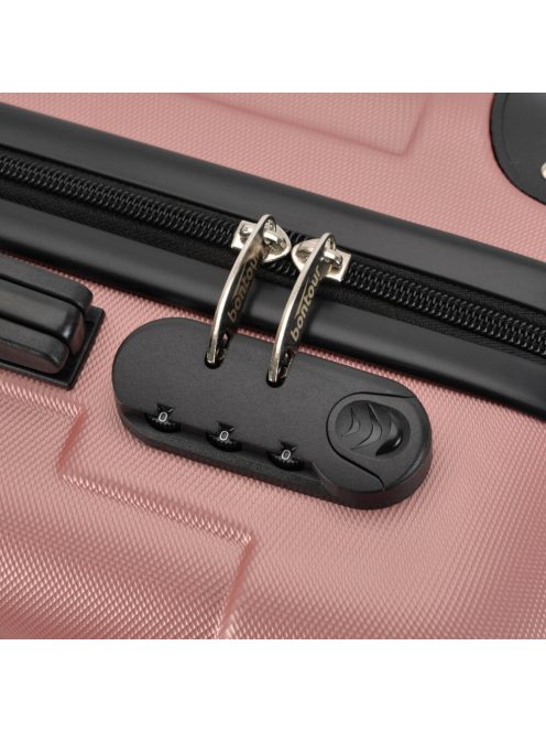 Bontour Vertical közepes bőrönd rose gold 4 kerekű