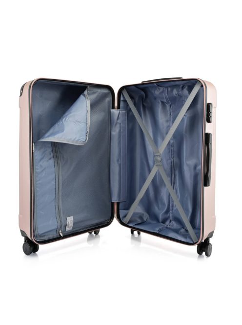 Bontour Vertical nagy bőrönd rose gold 4 kerekű