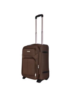   Leonardo Da Vinci Genova barna 2 kerekű bővíthető kabinbőrönd