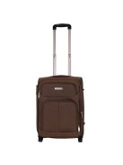 Leonardo Da Vinci Genova barna 2 kerekű bővíthető kabinbőrönd