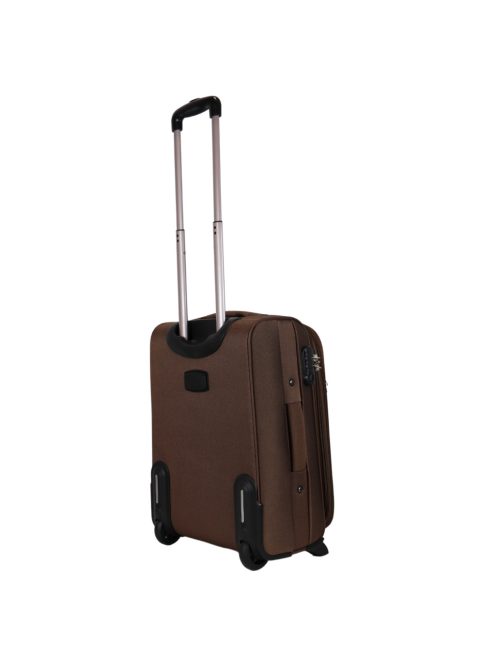 Leonardo Da Vinci Genova barna 2 kerekű bővíthető kabinbőrönd
