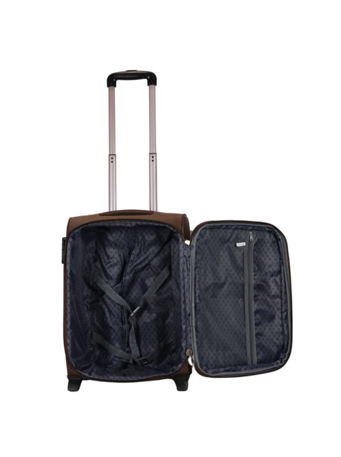 Leonardo Da Vinci Genova barna 2 kerekű bővíthető kabinbőrönd