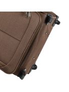Leonardo Da Vinci Genova barna 2 kerekű bővíthető kabinbőrönd