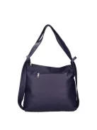 OLASZ BŐR 55551 Fekete női válltáska és hátizsák egyben