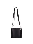 Olasz bőr 5128 fekete puha bőr női kicsi oldaltáska