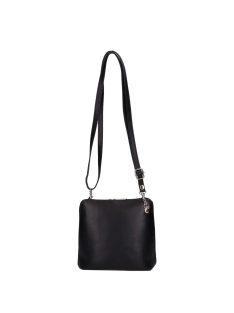 Olasz bőr 5128 fekete puha bőr női kicsi oldaltáska