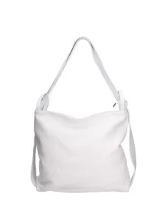 Válltáska Hátizsák OLASZ BŐR 5555 Fehér