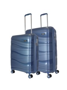   Bontour Flow jégkék 4 kerekű közepes bőrönd és nagy bőrönd