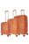 Bontour Charm narancssárga 4 kerekű 3 részes bőrönd szett