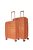 Bontour Charm narancssárga 4 kerekű közepes bőrönd és nagy bőrönd