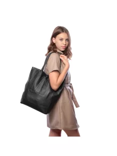 Olasz bőr 5228 Fekete kötős női 