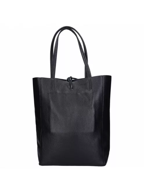 Olasz bőr 5228 Fekete kötős női 