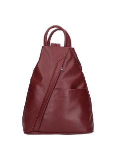 Olasz bőr 1360 bordó női hátizsák és válltáska