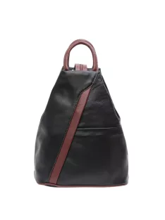 Hátizsák OLASZ BŐR 136 Fekete-barna