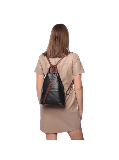 Hátizsák OLASZ BŐR 136 Fekete-barna