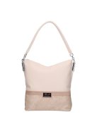 Karen Bona bézs virágos rostbőr női válltáska