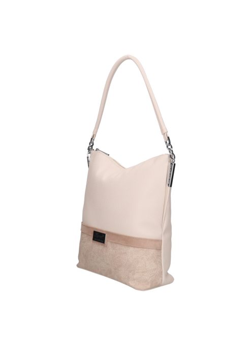 Karen Bona bézs virágos rostbőr női válltáska