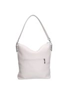 Karen Bona fehér-ezüst rostbőr női válltáska