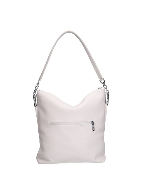 Karen Bona fehér-ezüst rostbőr női válltáska