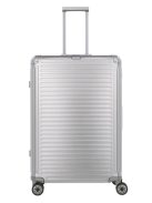 Travelite Next L ezüst nagy méretű prémium alumínium bőrönd