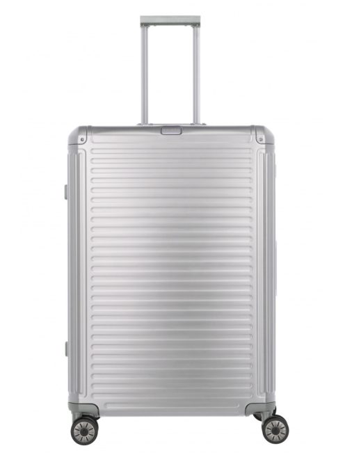 Travelite Next L ezüst nagy méretű prémium alumínium bőrönd