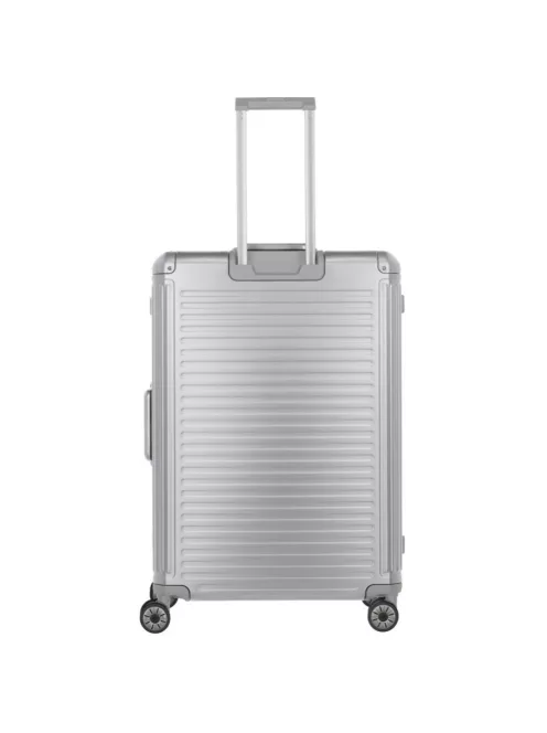 Travelite Next L ezüst nagy méretű prémium alumínium bőrönd