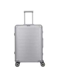   Travelite Next M ezüst közepes méretű prémium alumínium bőrönd