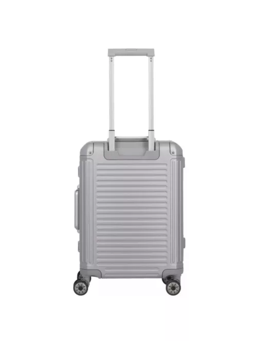 Travelite Next S ezüst kabin méretű prémium alumínium bőrönd