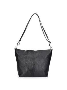 Táska Olasz bőr 003 Fekete fényes női