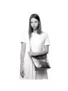 Táska Olasz bőr 003 Fekete fényes női