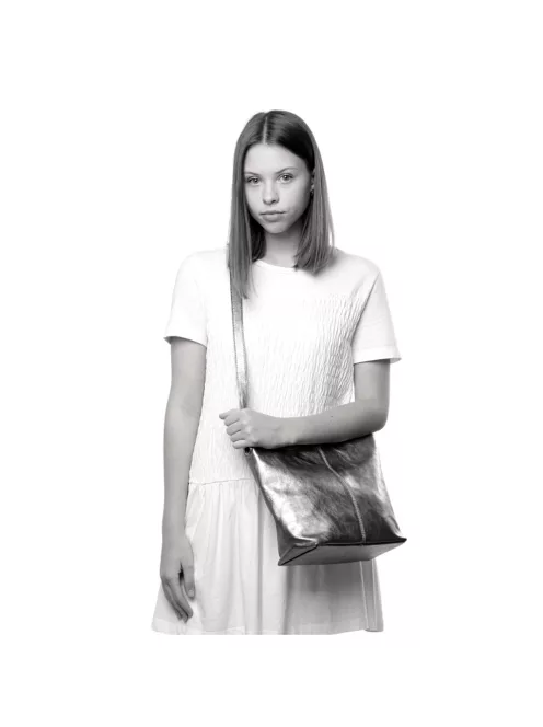 Táska Olasz bőr 003 Fekete fényes női